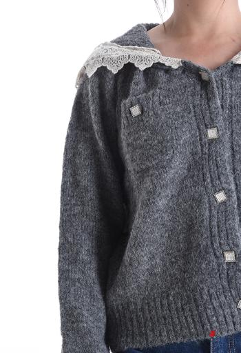 Camisola em Lã mista com botões com bolsos - ph 4