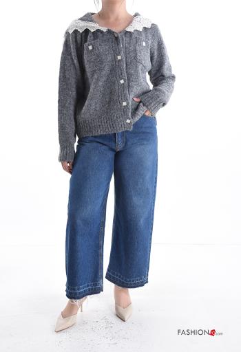 Camisola em Lã mista com botões com bolsos - ph 5