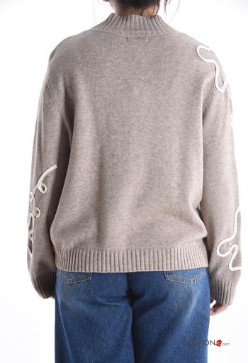 Abstract print long sleeve crew neck Sweater - ph 2