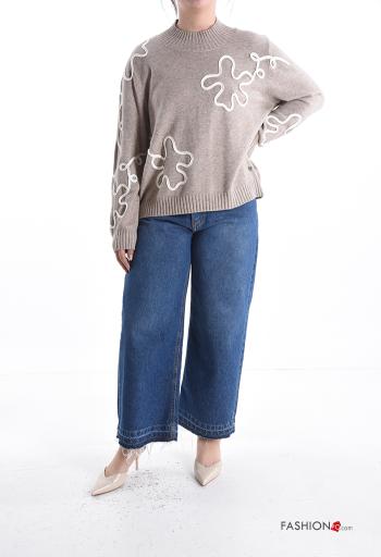 Abstract print long sleeve crew neck Sweater - ph 5