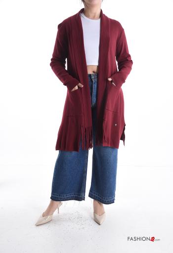 Bolero with pockets with fringe