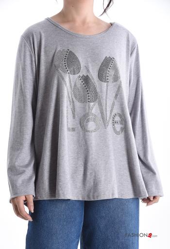 Camisola de mangas compridas Estilo Casual