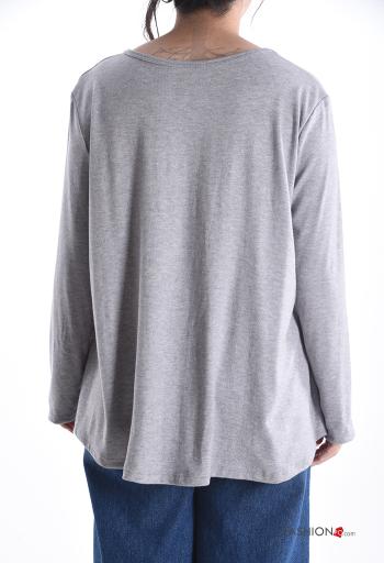 Camisola de mangas compridas Estilo Casual - ph 2