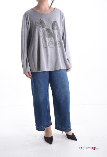 Camisola de mangas compridas Estilo Casual - ph 5