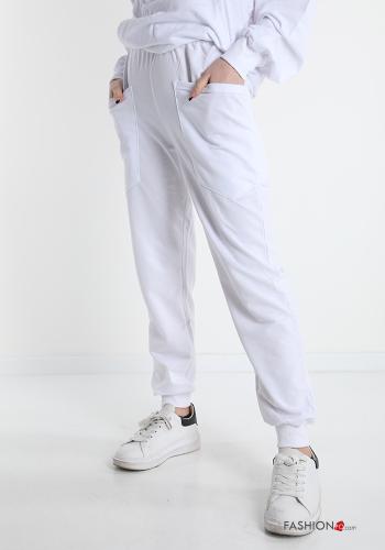 Pantalone sportivo in Cotone con tasche con fiocco - ph 1