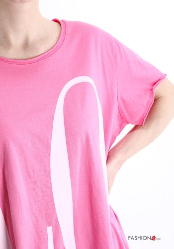 Lettering print oversized Cotton T-shirt - ph 4