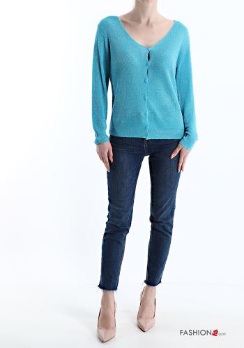 Cardigan lurex con bottoni scollo a V - ph 5