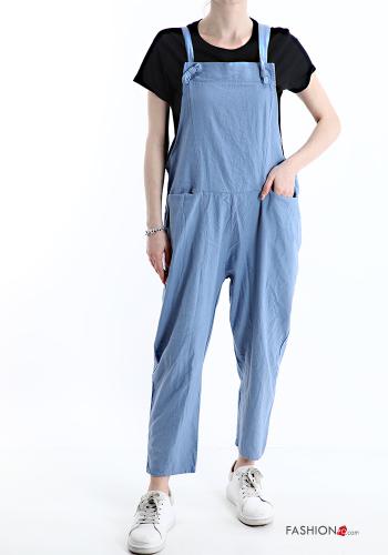 Linen Dungaree with pockets