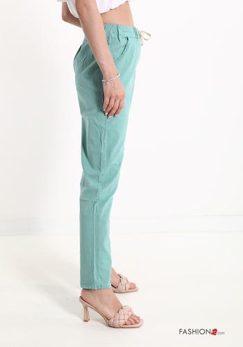 Hose aus Baumwolle mit Taschen mit Schleife - ph 3