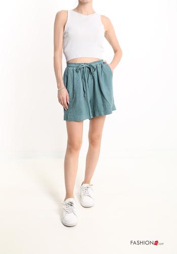 Linen Shorts with pockets with bow - ph 5