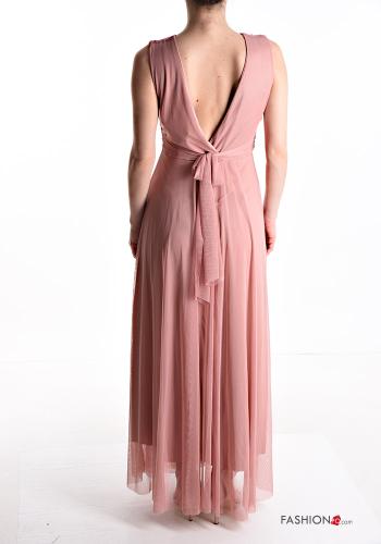 tulle long Sleeveless Dress with v-neck - ph 2