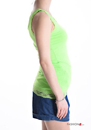 lace trim Tank-Top - ph 3