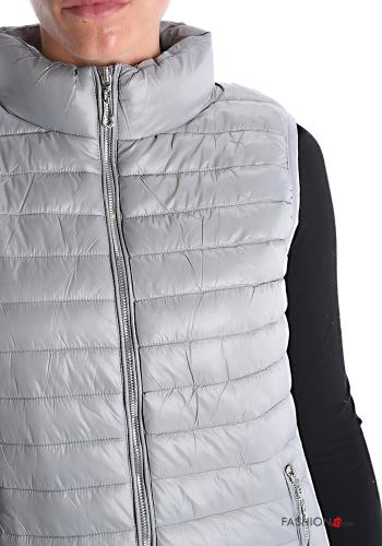quilted Gilet Rollneck with zip with pockets - ph 4