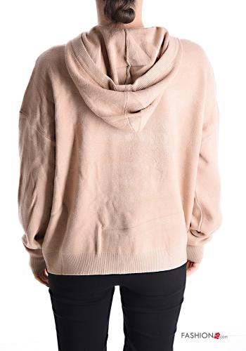 Felpa con strass con cappuccio - ph 2
