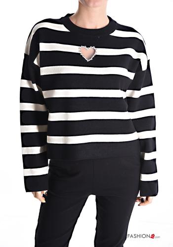 Maglione Fantasia righe con paillettes