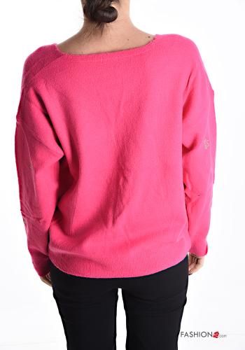 Embroidered Sweater with v-neck - ph 2