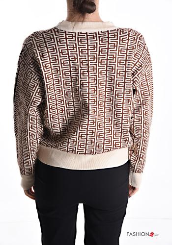 Geometrisches Muster Bolero mit Knöpfen - ph 2