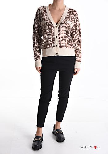 Geometrisches Muster Bolero mit Knöpfen - ph 5