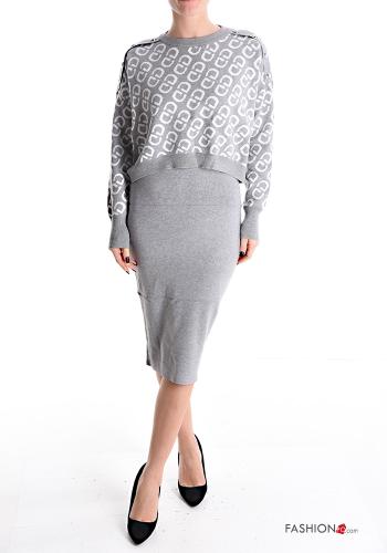 Coordinato Fantasia geometrica con bottoni