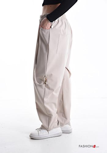 Cotton Trousers with pockets with elastic - ph 3