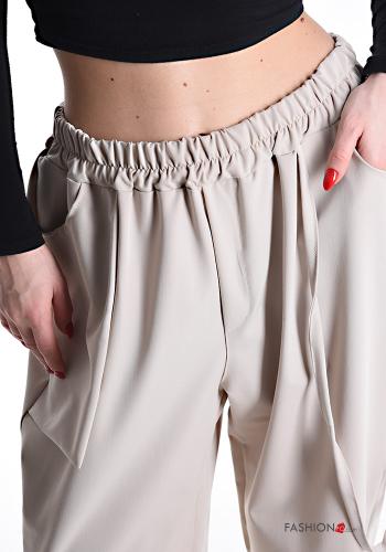 Cotton Trousers with pockets with elastic - ph 4