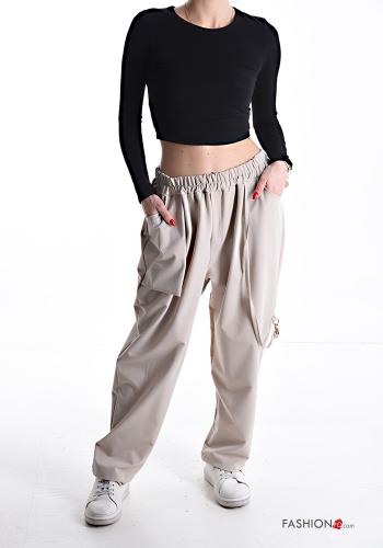 Cotton Trousers with pockets with elastic - ph 5