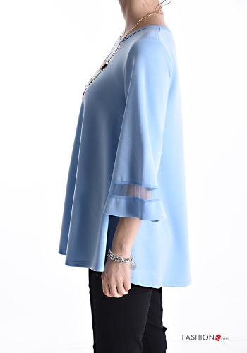 Blouse with necklace 3/4 sleeve - ph 3