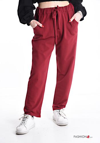 Pantalon en Coton avec coulisse avec poches avec élastique
