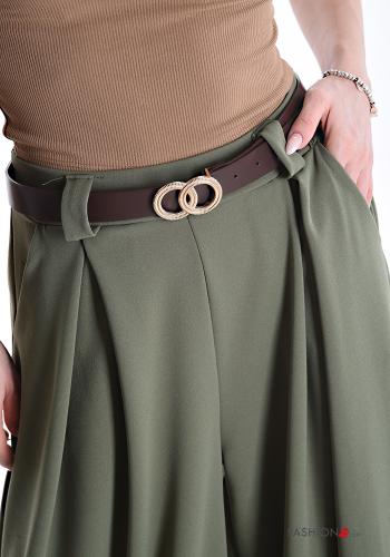 Pantalone lungo oversize wide leg con cintura con tasche - ph 4