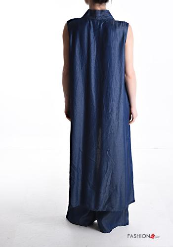 oversized long sleeveless denim Co-ord with pockets - ph 2