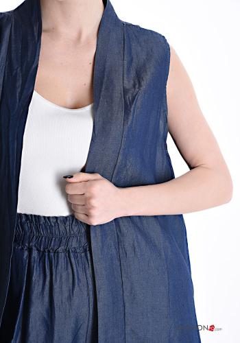 oversized long sleeveless denim Co-ord with pockets - ph 4