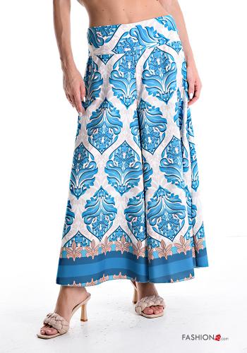 Pantalone wide leg Fantasia batik con elastico - ph 1