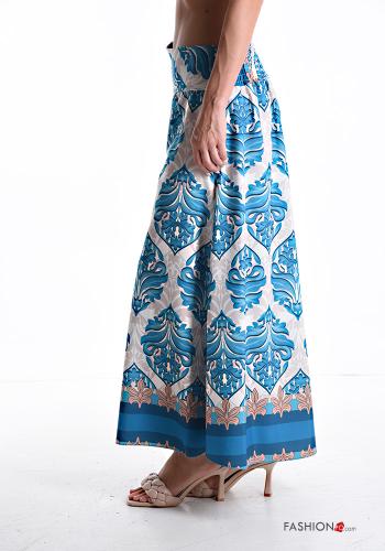 Pantalone wide leg Fantasia batik con elastico - ph 3