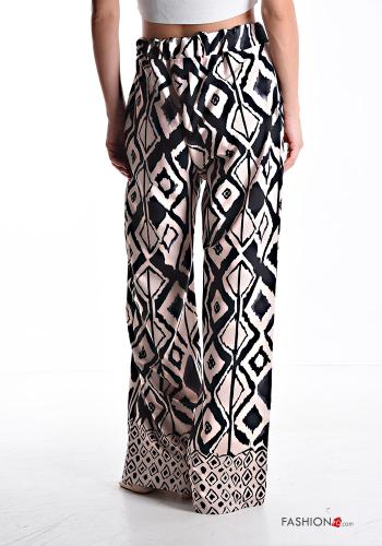 Pantalone Fantasia mista con cintura in stoffa con elastico - ph 2