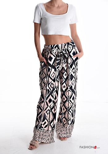 Pantalone Fantasia mista con cintura in stoffa con elastico - ph 5