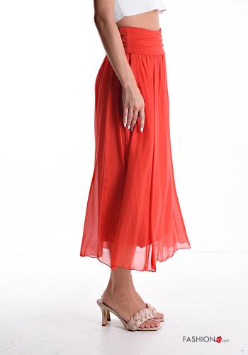 Gonna in Seta midi con fodera con elastico - ph 3