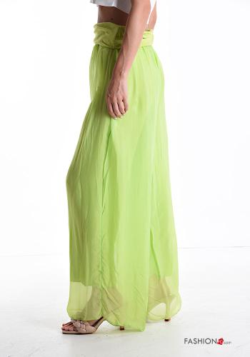 Pantalone in Seta wide leg con fodera con elastico - ph 3