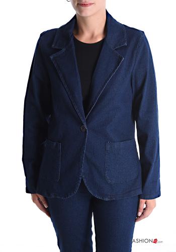 Chaqueta de Algodón con bolsillos con botones sin forro