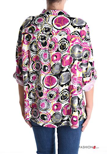 Abstract print Cotton Shirt with buttons - ph 2