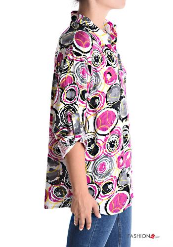 Abstract print Cotton Shirt with buttons - ph 3