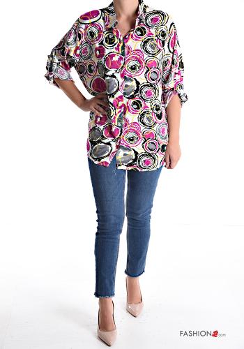 Abstract print Cotton Shirt with buttons - ph 5