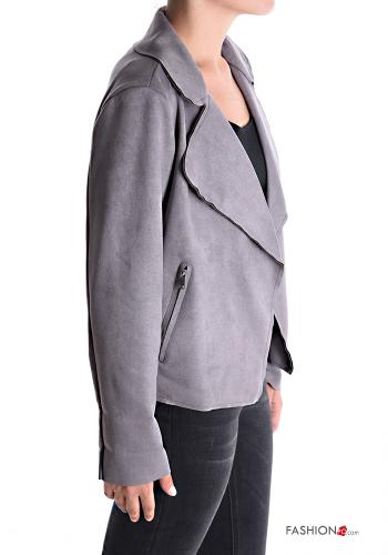 Suede Jacket with pockets without lining - ph 3