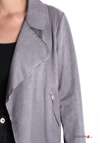 Suede Jacket with pockets without lining - ph 4