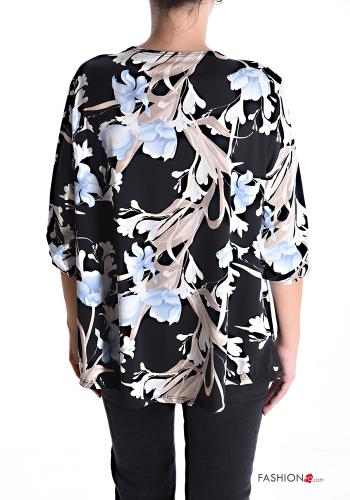 Floral Blouse with buttons with zip - ph 2