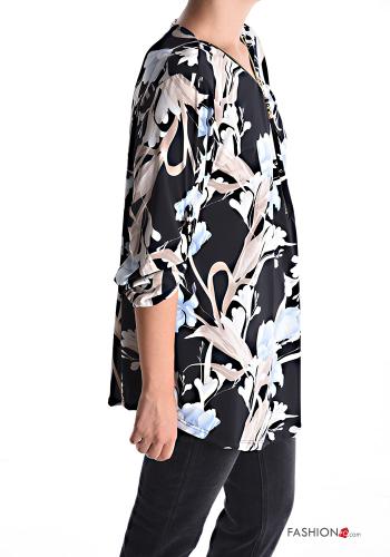 Floral Blouse with buttons with zip - ph 3