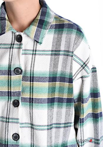 Camicia in Cotone con colletto Fantasia tartan con bottoni - ph 4