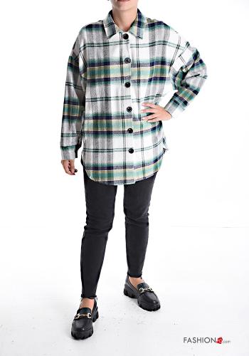 Camicia in Cotone con colletto Fantasia tartan con bottoni - ph 5