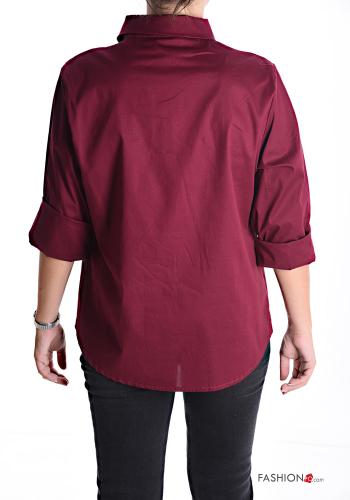 Chemise en Coton manches longues à collet à boutons - ph 2