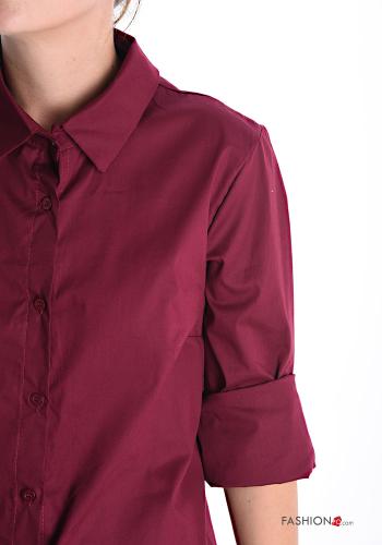 Chemise en Coton manches longues à collet à boutons - ph 4