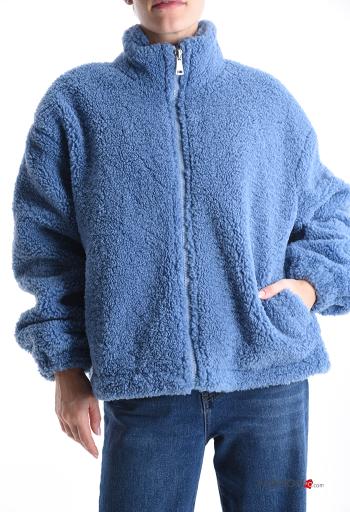 Cappotto con fodera con zip a collo alto con tasche